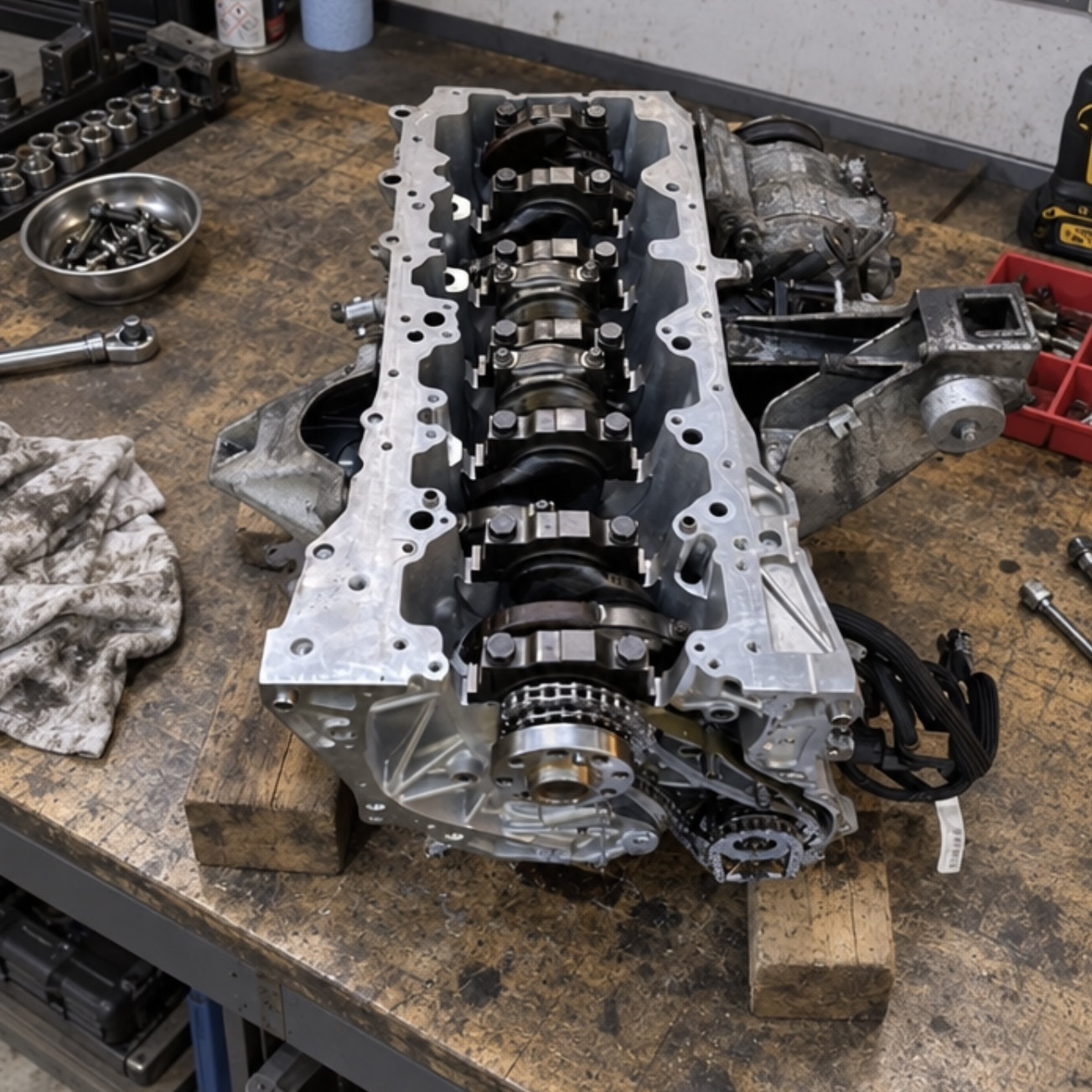 Moteur BMW après reconditionnement